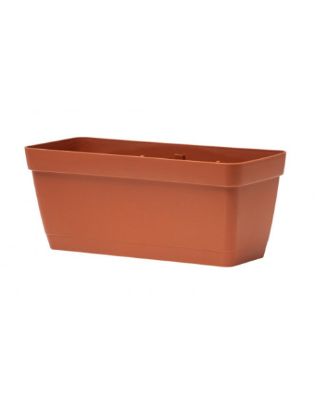 MACETA RECTANGULAR 40CM TERRACOTA CON DEPOSITO DE AGUA ARTPLAST