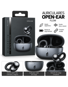 AURICULARES INALAMBRICOS OPEN EAR FLOW NEGRO BLACKBYTE