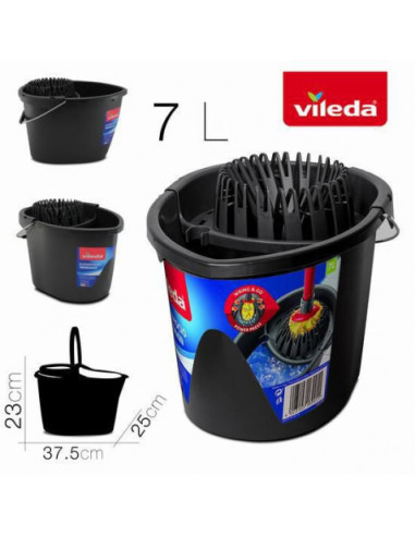 CUBO OVALADO 7 LITROS CON ESCURRIDOR WRING & GO VILEDA