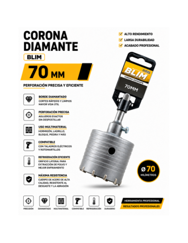 CORONA DIAMANTE 70 MM BLIM