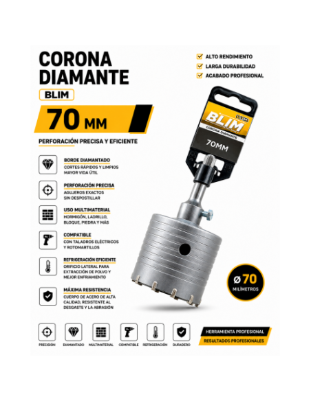 CORONA DIAMANTE 70 MM BLIM