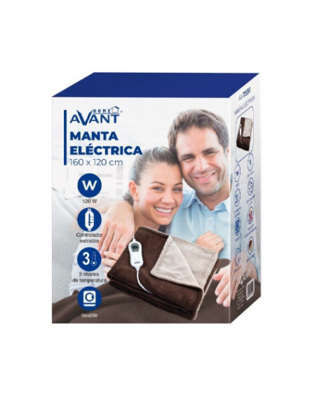 MANTA ELECTRICA 120W 160X120CM MARRON BEIGE AVANT