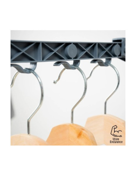TENDEDERO VERTICAL CON RUEDAS 24 BARRAS 40KG INNOVAGOODS