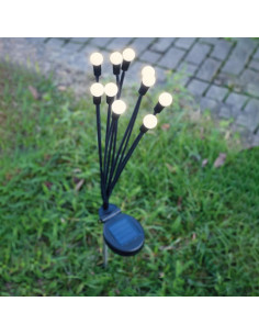 ESTACA SOLAR CON 10 LEDS LUZ CALIDA FOREVER 2
