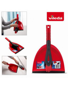 RECOGEDOR CON CEPILLO DE MANO VILEDA