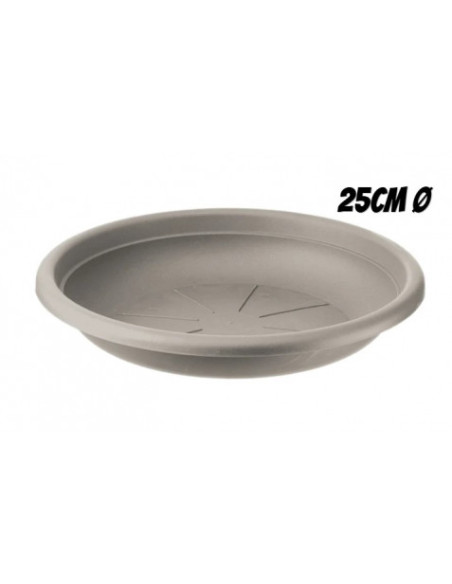 PLATO PARA MACETA 25CM TORTORA ARTPLAST
