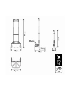 CARRETILLA DE CARGA PLEGABLES HASTA 70KG 2