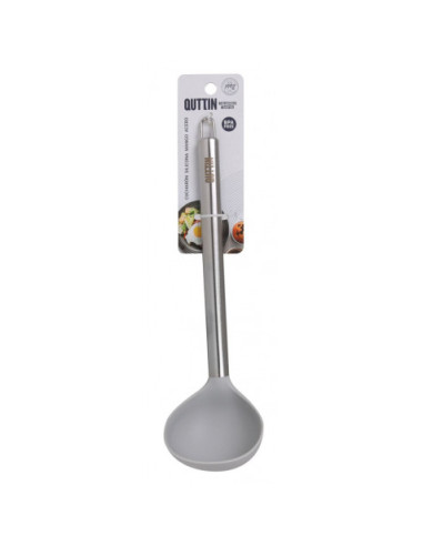 CUCHARON DE SILICONA CON MANGO ACERO INOX QUTTIN