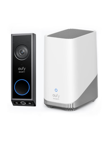 Eufy Security Video Doorbell E340, cámara doble con sistema de control de entregas, 2K Full HD y visión nocturna a color, por ca