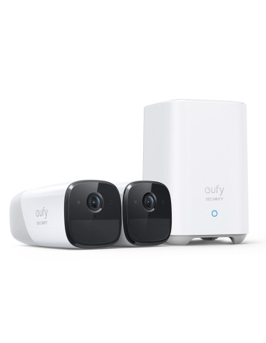Eufy Camaras de Vigilancia eufyCam 2 Pro, 2K Cámara IP Exterior, 365 dÍ­as de baterÍ­a, Compatible con HomeKit, protección IP67,