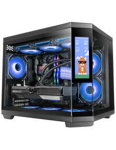 Mars Gaming MC3TCORELCDM carcasa de ordenador Mini Tower Negro