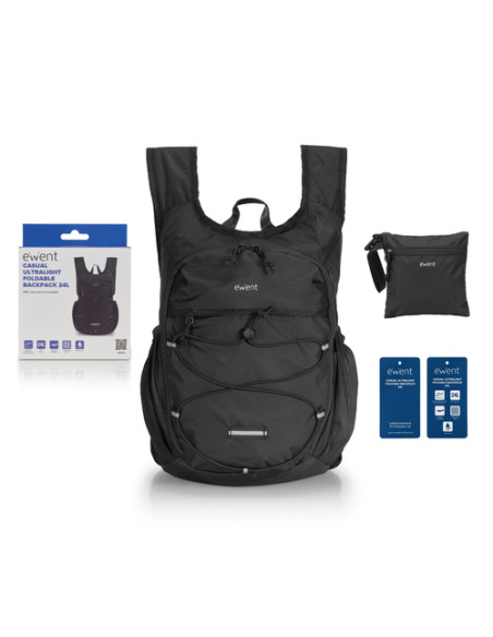 Ewent EW2541 mochila Mochila deportiva Negro Nylon