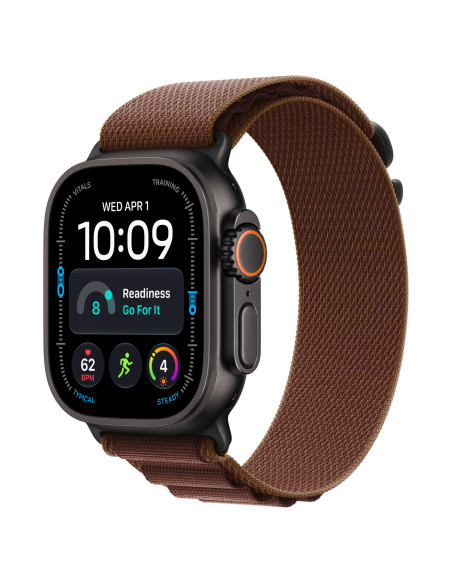 Apple Watch Ultra 4 (GPS + Cellular) - Caja de titanio negro de 49 mm - Correa Loop Alpine burdeos - Talla L