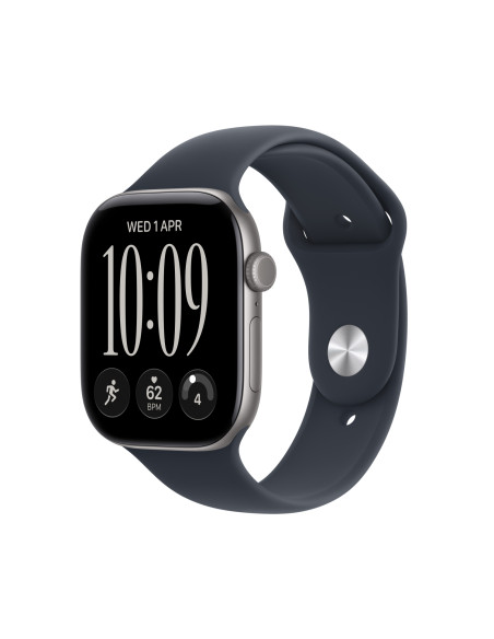 Apple Watch Series 12 (GPS) - Caja de aluminio en gris espacial (42 mm) - Correa deportiva azul marino - Talla S/M