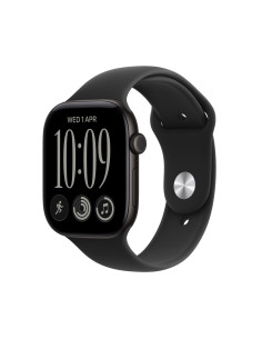 Apple Watch Series 12 (GPS) - Caja de aluminio en negro (46 mm) - Correa deportiva negra - Talla S/M