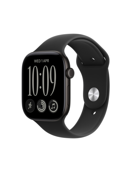 Apple Watch Series 12 (GPS) - Caja de aluminio en negro (46 mm) - Correa deportiva negra - Talla S/M