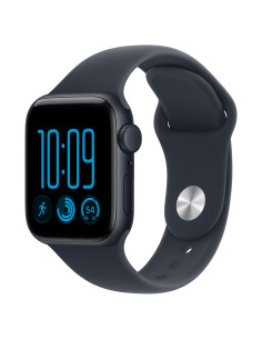 Apple Watch SE (3nd generation) SE 3 (GPS) - Caja de aluminio en color medianoche de 40 mm - Correa deportiva azul marino - Tall