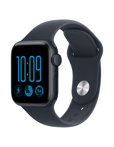 Apple Watch SE (3nd generation) SE 3 (GPS) - Caja de aluminio en color medianoche de 40 mm - Correa deportiva azul marino - Tall