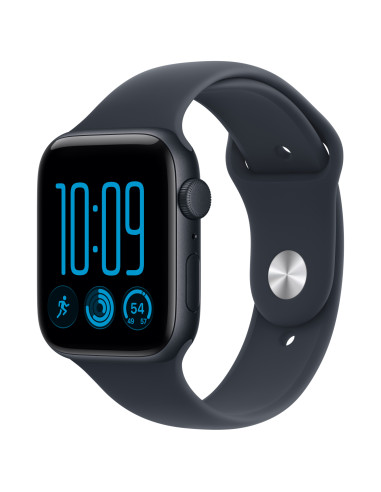 Apple Watch SE (3nd generation) SE 3 (GPS) - Caja de aluminio en color medianoche de 44 mm - Correa deportiva azul marino - Tall