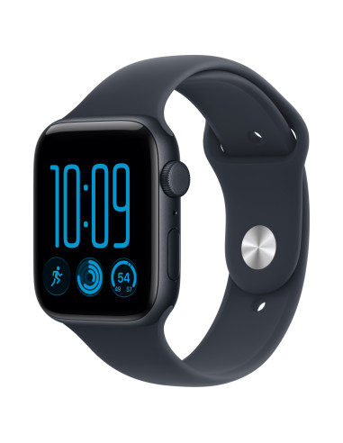 Apple Watch SE (3nd generation) SE 3 (GPS + Cellular) - Caja de aluminio en color medianoche de 44 mm - Correa deportiva azul ma