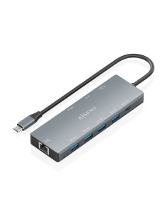 AISENS USB-C Dock 9 en 1, USB-C A 1xHDMI, 1xDisplayPort, 1xRJ45,