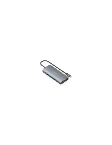 AISENS USB-C Dock 12 en 1, USB-C A 2xHDMI, 1xRJ45, 3xUSB-A, 1xUSB-C,