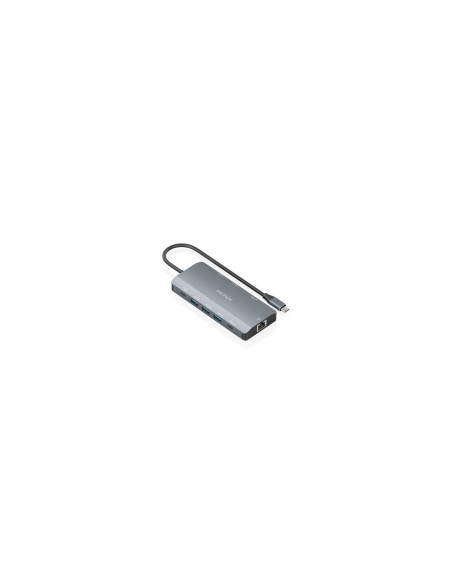 AISENS USB-C Dock 12 en 1, USB-C A 2xHDMI, 1xRJ45, 3xUSB-A, 1xUSB-C,