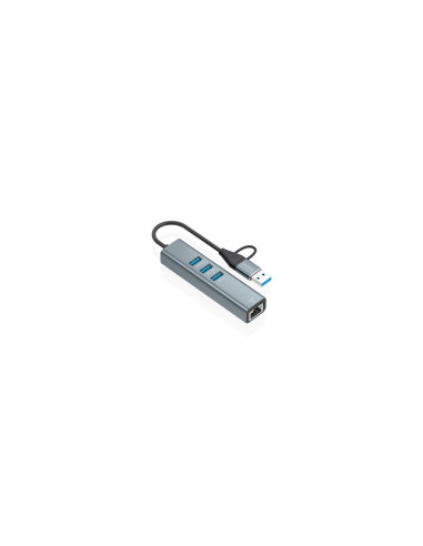 AISENS Conversor USB3.2 Gen1 USB-A+USB-C A Ethernet Gigabit