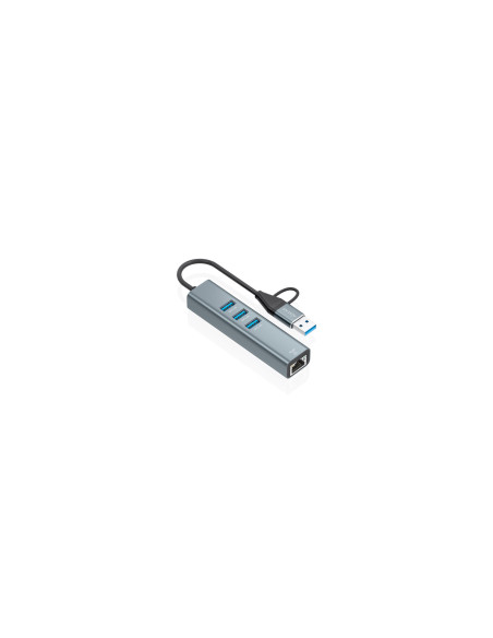 AISENS Conversor USB3.2 Gen1 USB-A+USB-C A Ethernet Gigabit