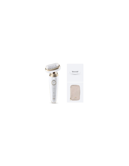 Braun Silk-épil 9 Silk·épil 9 Flex 40 pinzas Oro, Blanco