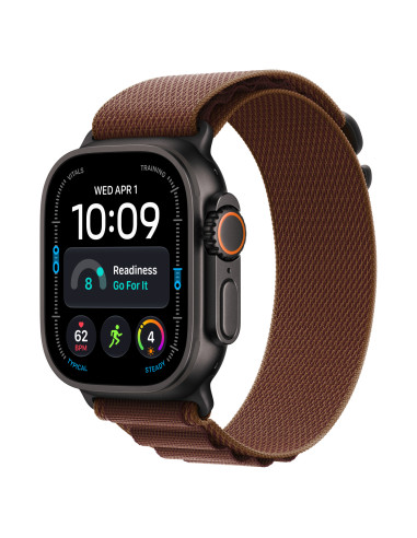 Apple Watch Ultra 4 (GPS + Cellular) - Caja de titanio negro de 49 mm - Correa Loop Alpine burdeos - Talla M