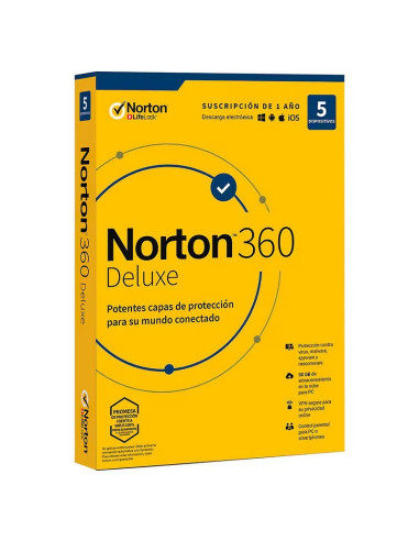 NORTON 360 DELUXE 50GB ES 1 USER 5 DEVICE 1 AÑO L. ELECTRONICA