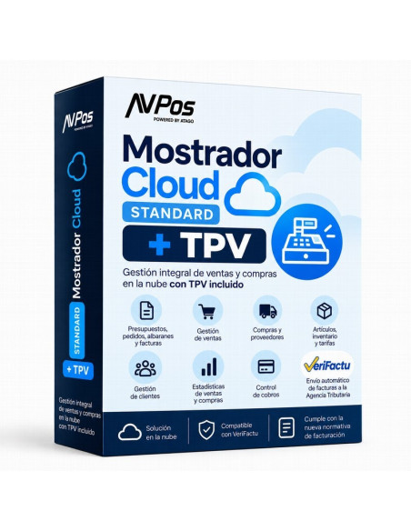 LICENCIA AVPOS MOSTRADOR CLOUD STANDARD + TPV