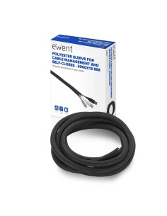 ORGANIZADOR DE CABLE EWENT 13MM 3M BLACK