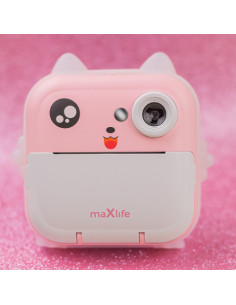 CAMARA DE FOTOS INSTANTANEA INFANTIL ROSA MXPC-100 MAXLIFE 2