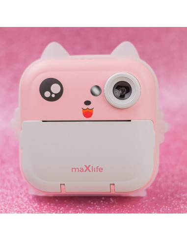 CAMARA DE FOTOS INSTANTANEA INFANTIL ROSA MXPC-100 MAXLIFE