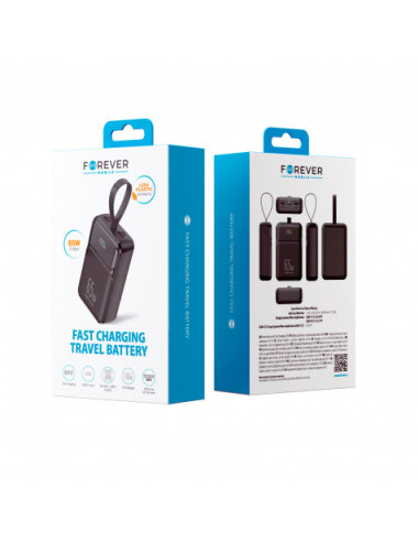 POWERBANK 20000MAH 65W TB-400 FOREVER NEGRO