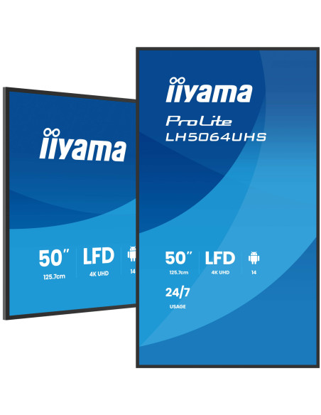 iiyama LH5064UHS-B1AG pantalla de señalización Pantalla plana para