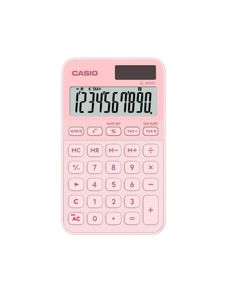 Casio SL-310YC calculadora Bolsillo Calculadora básica Rosa claro