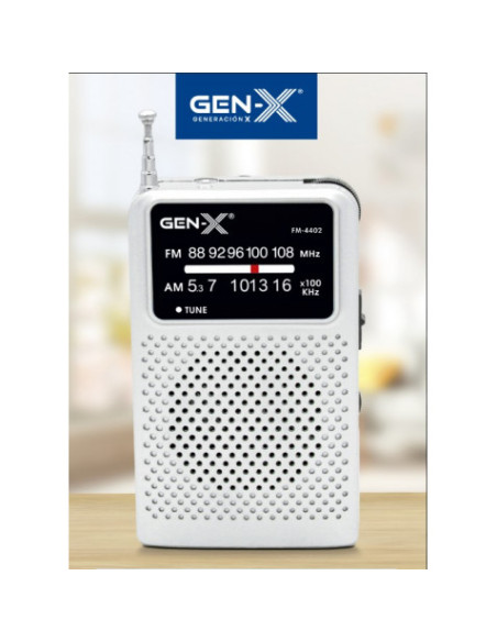 RADIO PORTATIL AM/FM ANALOGICA GRIS FM-4402 GEN-X