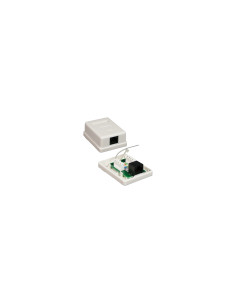ROSETA SUPERFICIE RJ45 UTP CAT 6 1 TOMA BLANCO NANOCABLE 10.21.1501