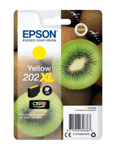 Epson Kiwi Singlepack Yellow 202XL Claria Premium Ink