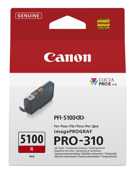 Canon PFI-5100 R cartucho de tinta 1 pieza(s) Original Rojo