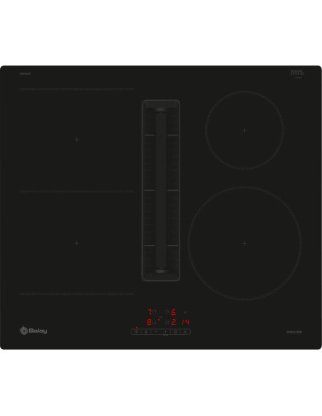 Balay 3EBC963ER hobs Negro Integrado 80 cm Cerámico 4 zona(s) Campana integrada