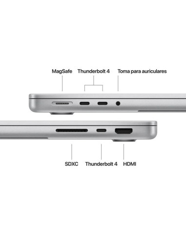 PORTATIL APPLE MACBOOK PRO M5/10-CORE CPU/16GB/SSD1TB/10-CORE GPU/14.2 SILVER