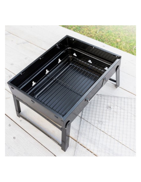 BARBACOA PORTATIL SOBREMESA PLEGABLE HIERRO INNOVAGOODS