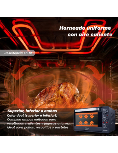 HORNO ELECTRICO CONVECCION 38 LITROS 2000W HR-38PRO GRUNKEL