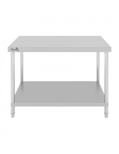 MESA DE TRABAJO ACERO INOXIDABLE 140X70X85CM CHEF PRO