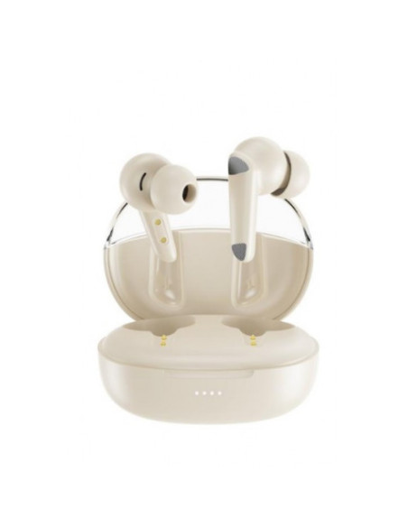 AURICULARES BLUETOOTH TWS CON DOBLE MICRO Y CANCELACION DE RUIDO G22 BEIGE