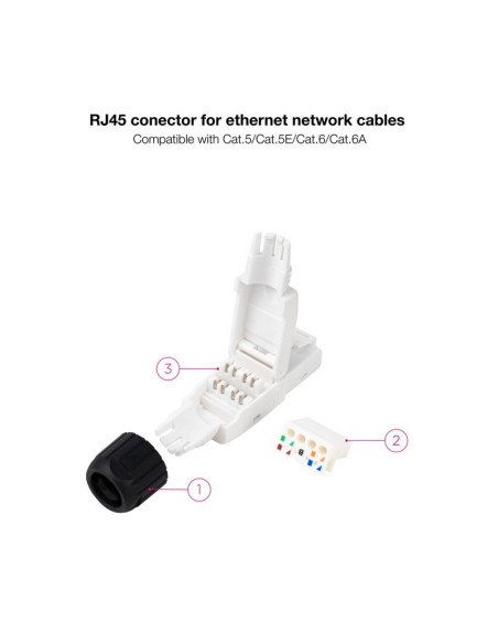 CONECTOR BOLSA 10UD RJ45 NANOCABLE CAT6A UTP AUTOCRIMPABLE